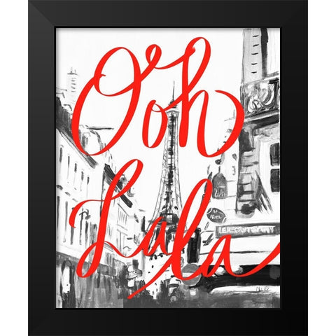 Ooh La La Black Modern Wood Framed Art Print by Goodrich, Chelsea