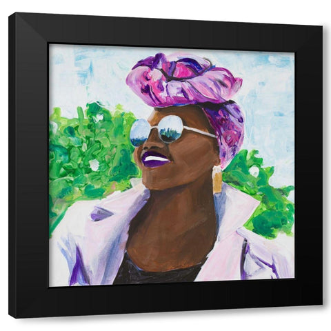 Lavendar Queen Black Modern Wood Framed Art Print by Goodrich, Chelsea
