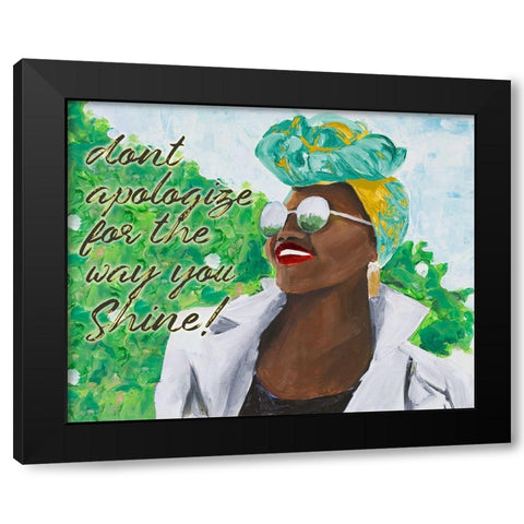 Shine Black Modern Wood Framed Art Print by Goodrich, Chelsea