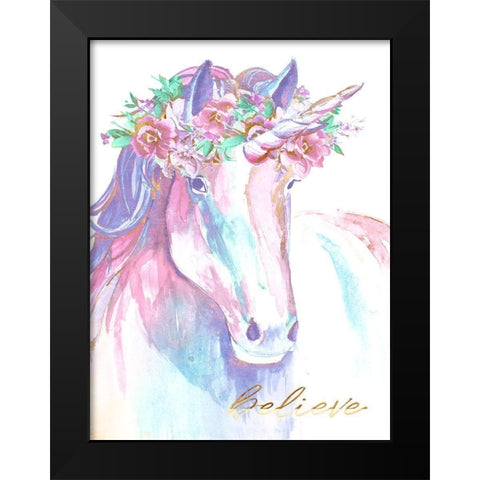 Believe Black Modern Wood Framed Art Print by Goodrich, Chelsea