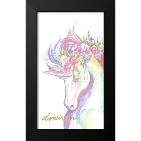 Unicorn Wishes II Black Modern Wood Framed Art Print by Goodrich, Chelsea