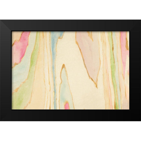 Against the Grain Abstract Black Modern Wood Framed Art Print by Bryant, Susan