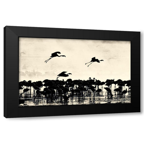 Heading East Black Modern Wood Framed Art Print by Niassa Lion Project