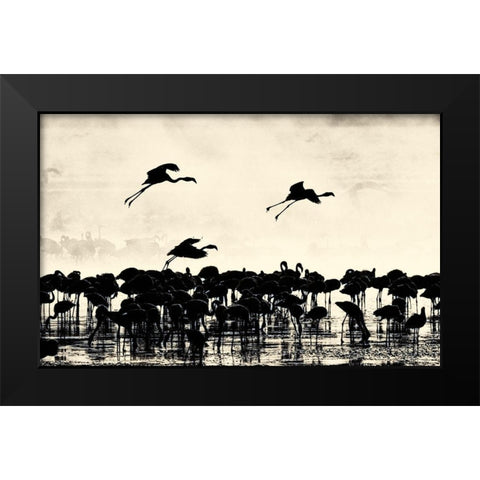 Heading East Black Modern Wood Framed Art Print by Niassa Lion Project
