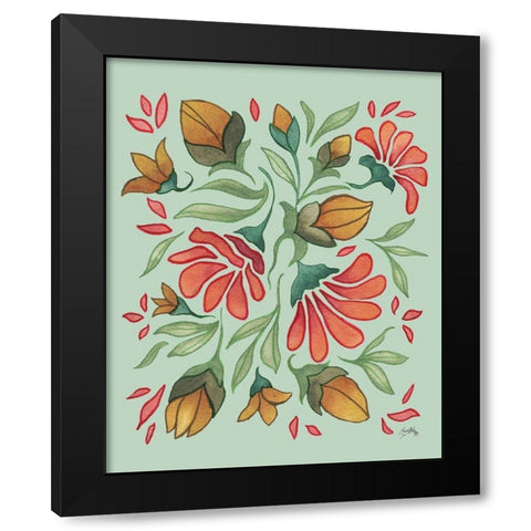 Spring and Floral IV Black Modern Wood Framed Art Print with Double Matting by Medley, Elizabeth