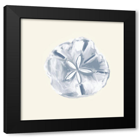 Sand Dollar on Cream Black Modern Wood Framed Art Print by DeRice, Julie