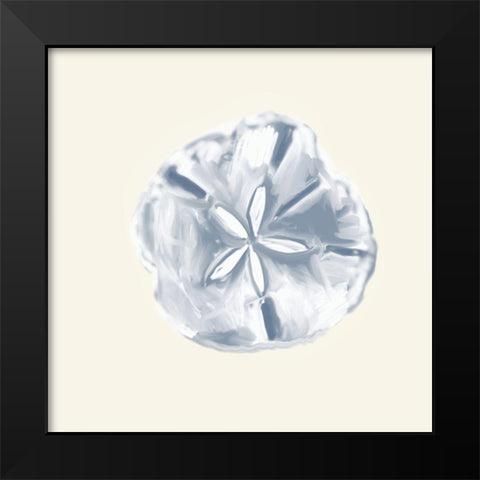 Sand Dollar on Cream Black Modern Wood Framed Art Print by DeRice, Julie