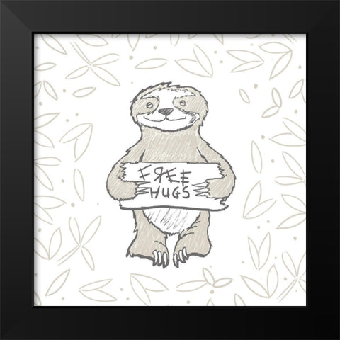 Animal Hugs I Black Modern Wood Framed Art Print by Edwins, Hugo