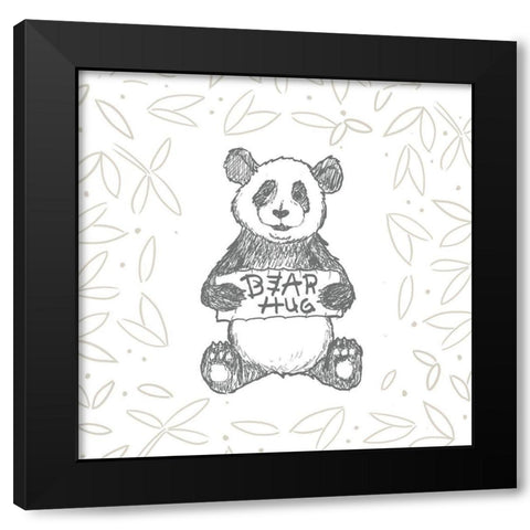 Animal Hugs II Black Modern Wood Framed Art Print with Double Matting by Edwins, Hugo