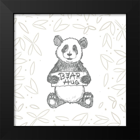Animal Hugs II Black Modern Wood Framed Art Print by Edwins, Hugo