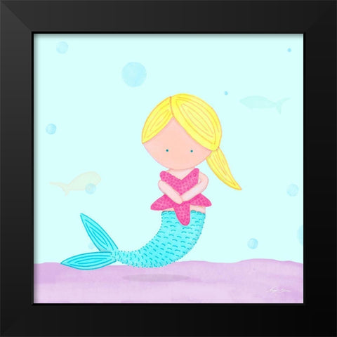 Mermaid I Black Modern Wood Framed Art Print by Edwins, Hugo