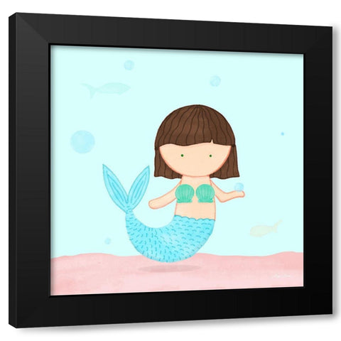 Mermaid II Black Modern Wood Framed Art Print with Double Matting by Edwins, Hugo