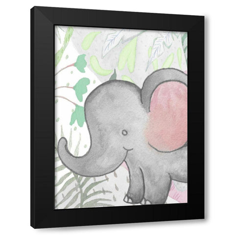 Ele in the Tropics Black Modern Wood Framed Art Print by Medley, ElizabetH