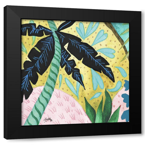In the Tropics II Black Modern Wood Framed Art Print with Double Matting by Medley, Elizabeth