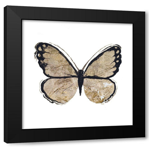 Flutter Gold II Black Modern Wood Framed Art Print with Double Matting by Medley, Elizabeth