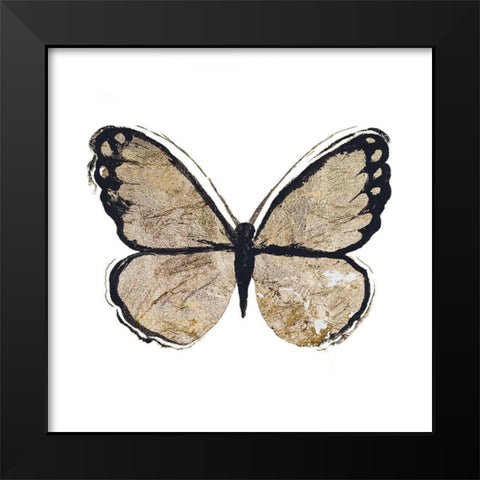 Flutter Gold II Black Modern Wood Framed Art Print by Medley, Elizabeth