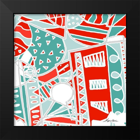 Uptown Funk I Black Modern Wood Framed Art Print by Edwins, Hugo