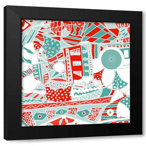 Uptown Funk III Black Modern Wood Framed Art Print with Double Matting by Edwins, Hugo
