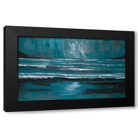 Blue Escape Black Modern Wood Framed Art Print with Double Matting by Ritter, Gina