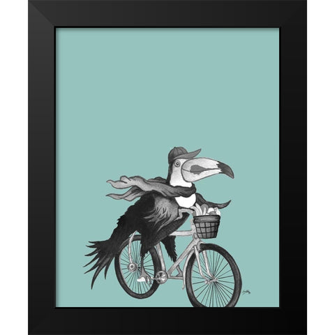 What a Wild Ride on Teal II Black Modern Wood Framed Art Print by Medley, Elizabeth