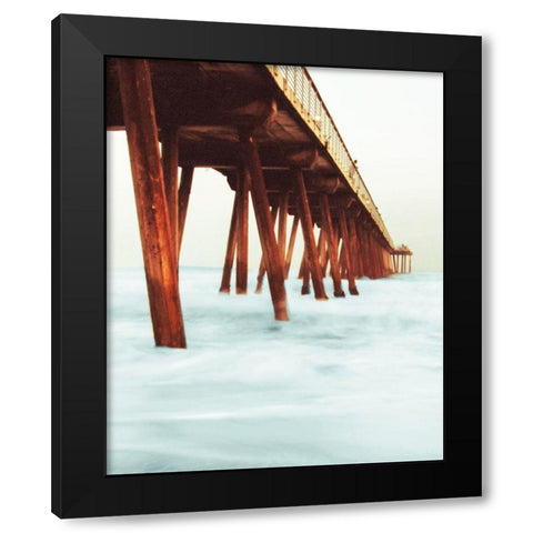 Pacific Pier Black Modern Wood Framed Art Print with Double Matting by Bill Carson Photography