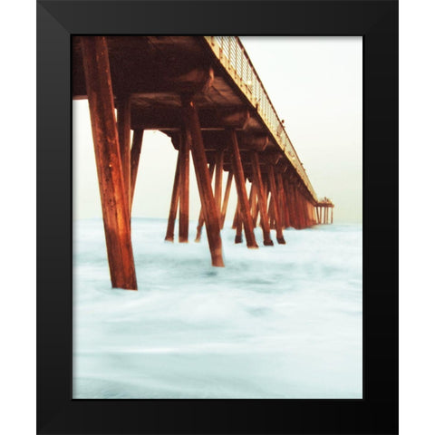 Pacific Pier Black Modern Wood Framed Art Print by Bill Carson Photography