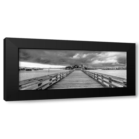 Crossing Bridges Black Modern Wood Framed Art Print with Double Matting by Bill Carson Photography