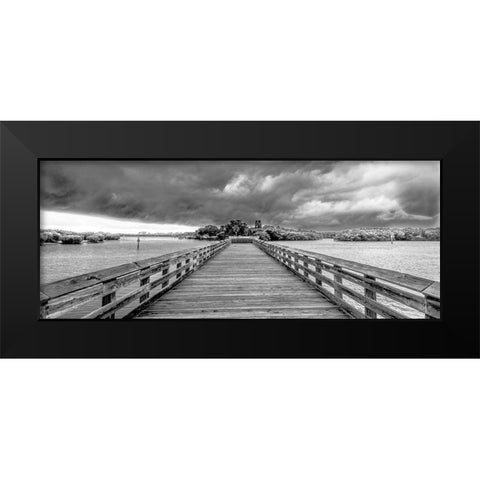 Crossing Bridges Black Modern Wood Framed Art Print by Bill Carson Photography