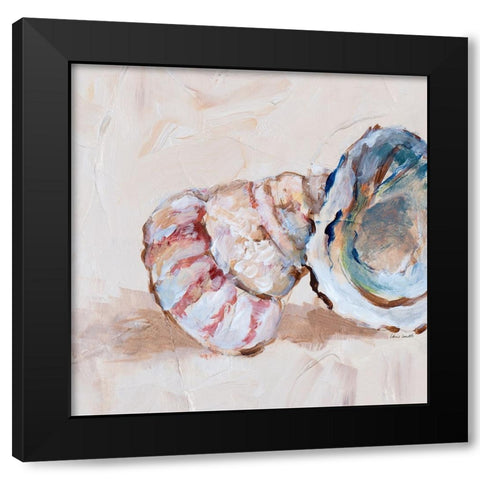 Neutral Sand Shells II Black Modern Wood Framed Art Print by Loreth, Lanie