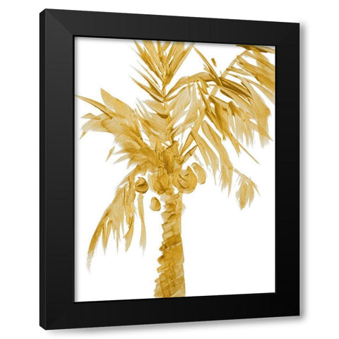 Gold Palms I Black Modern Wood Framed Art Print with Double Matting by Loreth, Lanie