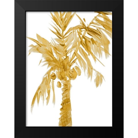 Gold Palms I Black Modern Wood Framed Art Print by Loreth, Lanie
