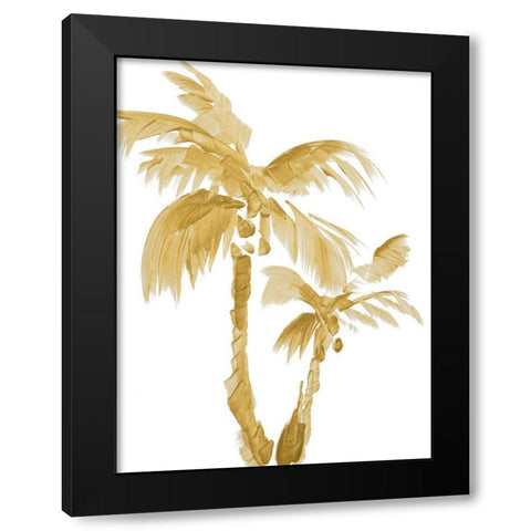 Gold Palms II Black Modern Wood Framed Art Print by Loreth, Lanie