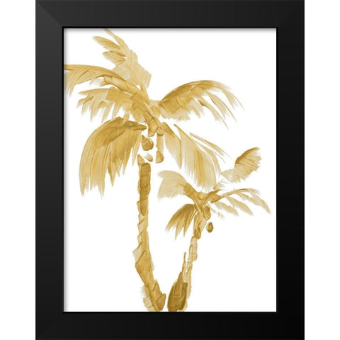 Gold Palms II Black Modern Wood Framed Art Print by Loreth, Lanie