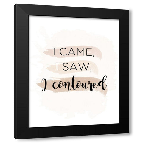 I Contoured Black Modern Wood Framed Art Print by Quach, Anna