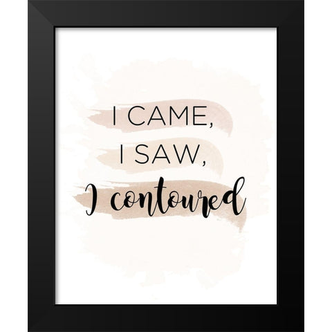 I Contoured Black Modern Wood Framed Art Print by Quach, Anna