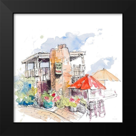 Old Town Tavern Black Modern Wood Framed Art Print by Loreth, Lanie