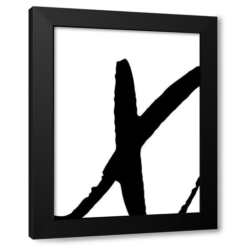 Modern Xs and Os I Black Modern Wood Framed Art Print by SD Graphics Studio