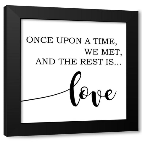 Once Upon A Time Black Modern Wood Framed Art Print with Double Matting by Quach, Anna