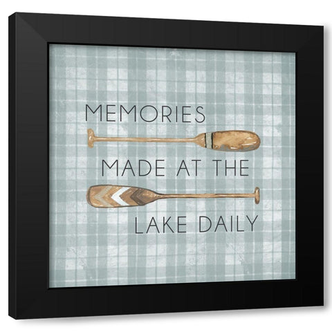 Memories Made At The Lake Daily Black Modern Wood Framed Art Print with Double Matting by Medley, Elizabeth