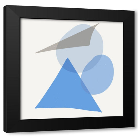Mindful Blue I Black Modern Wood Framed Art Print with Double Matting by Bryant, Susan