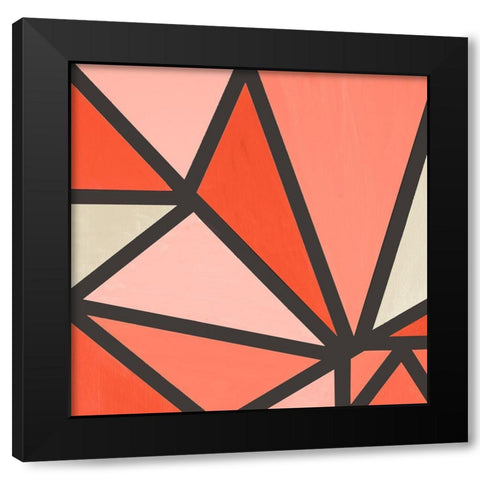 Mindful Peachy I Black Modern Wood Framed Art Print by Bryant, Susan