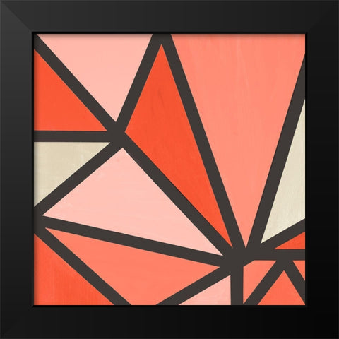 Mindful Peachy I Black Modern Wood Framed Art Print by Bryant, Susan