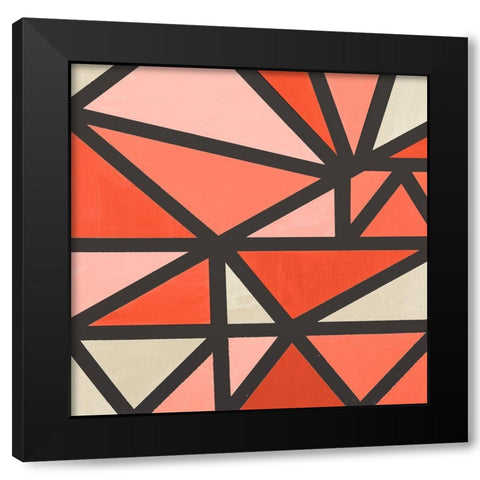 Mindful Peachy II Black Modern Wood Framed Art Print with Double Matting by Bryant, Susan