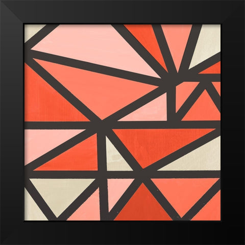 Mindful Peachy II Black Modern Wood Framed Art Print by Bryant, Susan