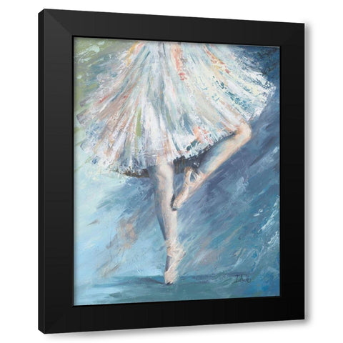 Ballerina Black Modern Wood Framed Art Print with Double Matting by Pinto, Patricia