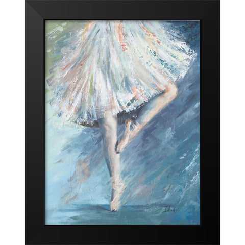 Ballerina Black Modern Wood Framed Art Print by Pinto, Patricia