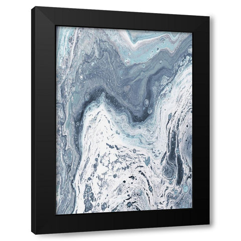 Blue Oil Spill I Black Modern Wood Framed Art Print by DeRice, Julie