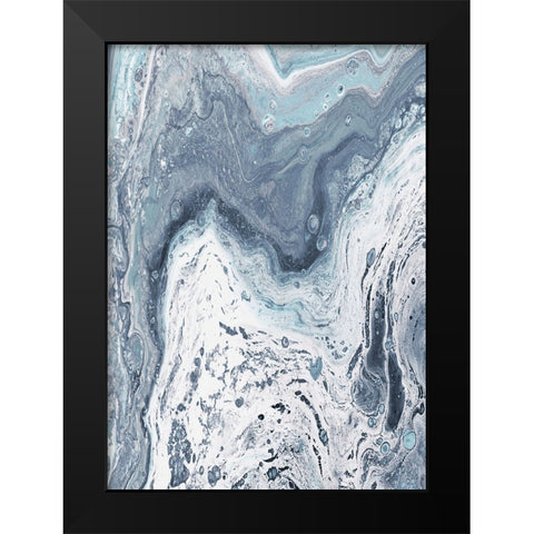 Blue Oil Spill I Black Modern Wood Framed Art Print by DeRice, Julie