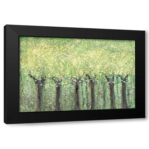 Live Green Trees Black Modern Wood Framed Art Print by Gonzalez, Roberto