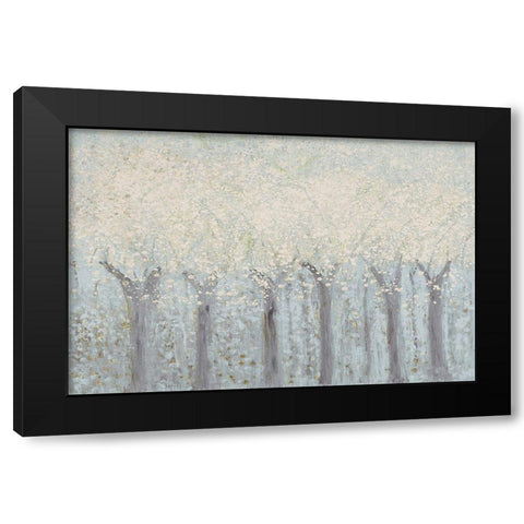 Spring Trees Black Modern Wood Framed Art Print with Double Matting by Gonzalez, Roberto